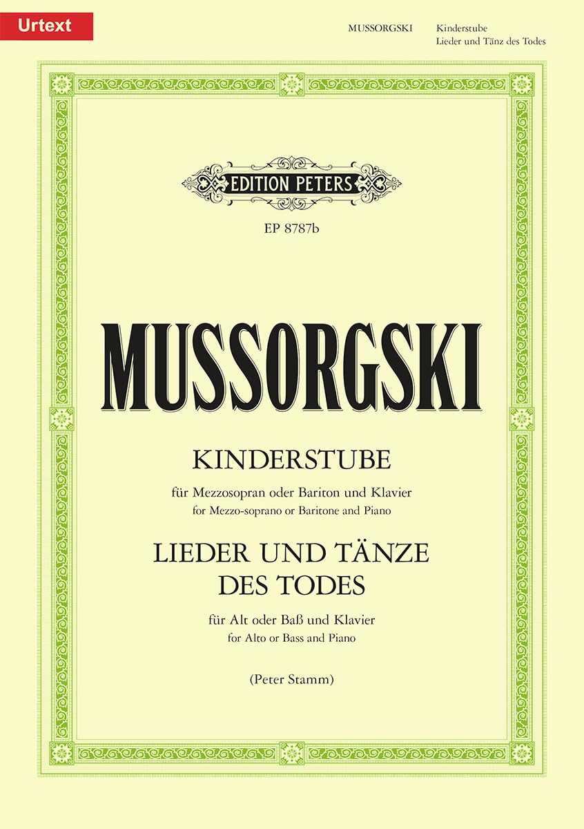 Mussorgsky: The Nursery (Kinderstube) Songs and Dances of Death (Low Voice and Piano) (EP8787B) Sheet Music