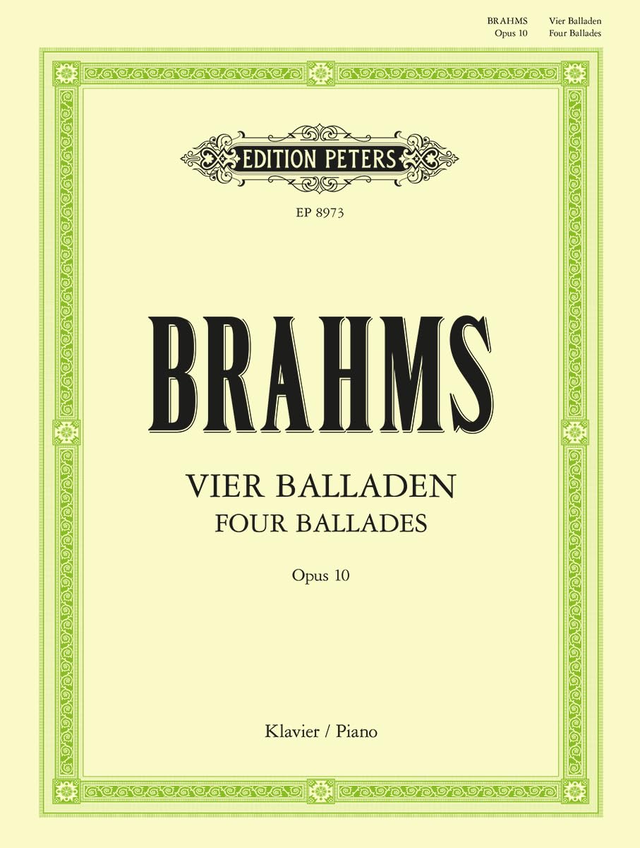 Four Ballades Op. 10 for Piano (Edition Peters) Sheet Music