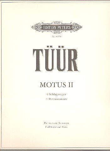 MOTUS 2 : FUER 4 SCHLAGZEUGER (1998) PARTITUR+STIMMEN Music