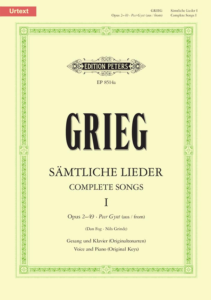 Complete Songs -- Opp. 2-49 and from Peer Gynt Sheet Music