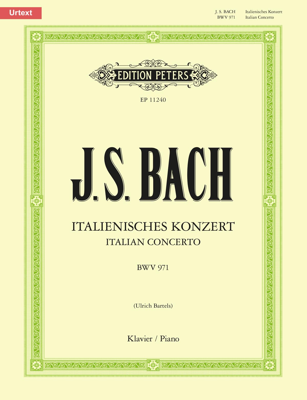 Italian Concerto Bwv 971 for Piano Essays & Short Stories