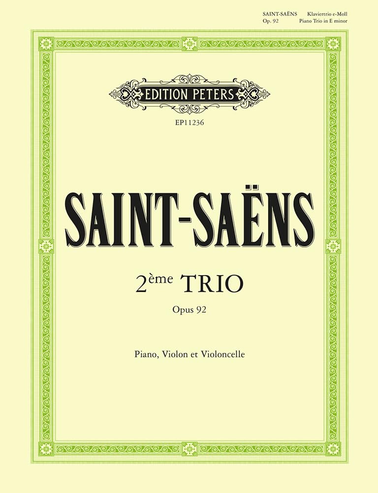 Piano Trio No. 2 in E Minor Op.92: Urtext (Edition Peters) Sheet Music