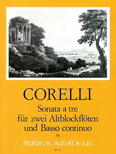 CORELLI - Trio Sonata en Fa Mayor para 2 Flautas de Pico Alto y Piano (Pauler/Hess) Books