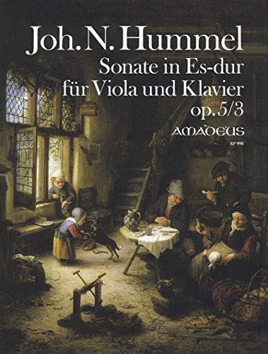 HUMMEL J.N. Sonate Es-dur opus. 5/3 - Part.u.St. Viola, Klavier Books
