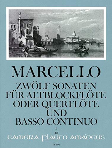 MARCELLO - Sonatas (12) Op.2 Vol.1: nº 1 a 3 para Flauta de Pico Alto (Flauta) y Piano (Hess) Books