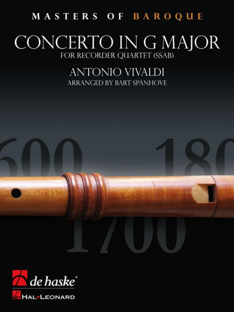 CONCERTO IN G MAJOR FLUTE A BEC -PARTITION+PARTIES SEPAREES Arts & Music