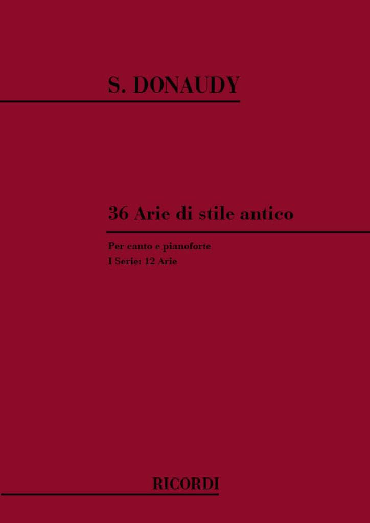36 Arie Di Stile Antico I Serie book