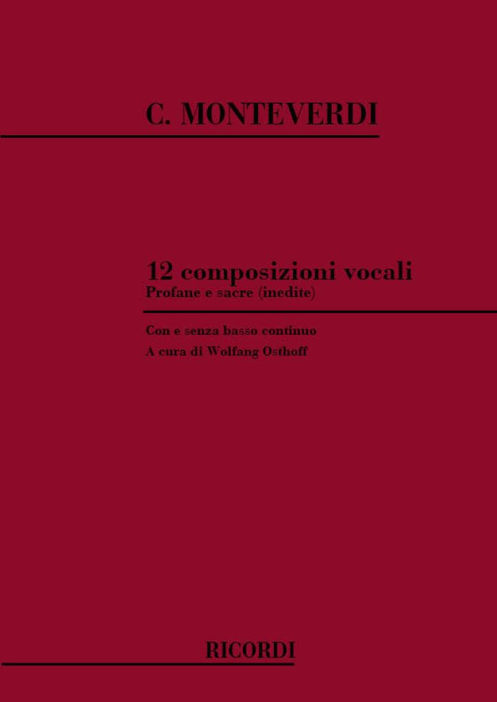 12 Composizioni Vocali Profane E Sacre (Inedite) book