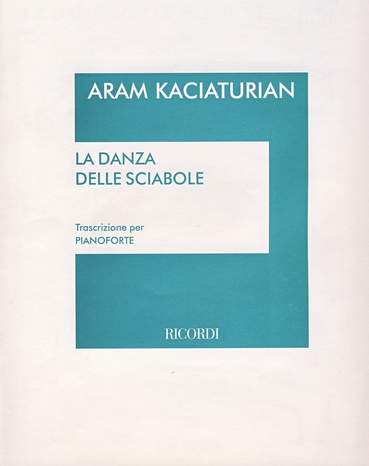 KACHATURIAN - Danza del Sable de "Gayaneh" para Piano Books