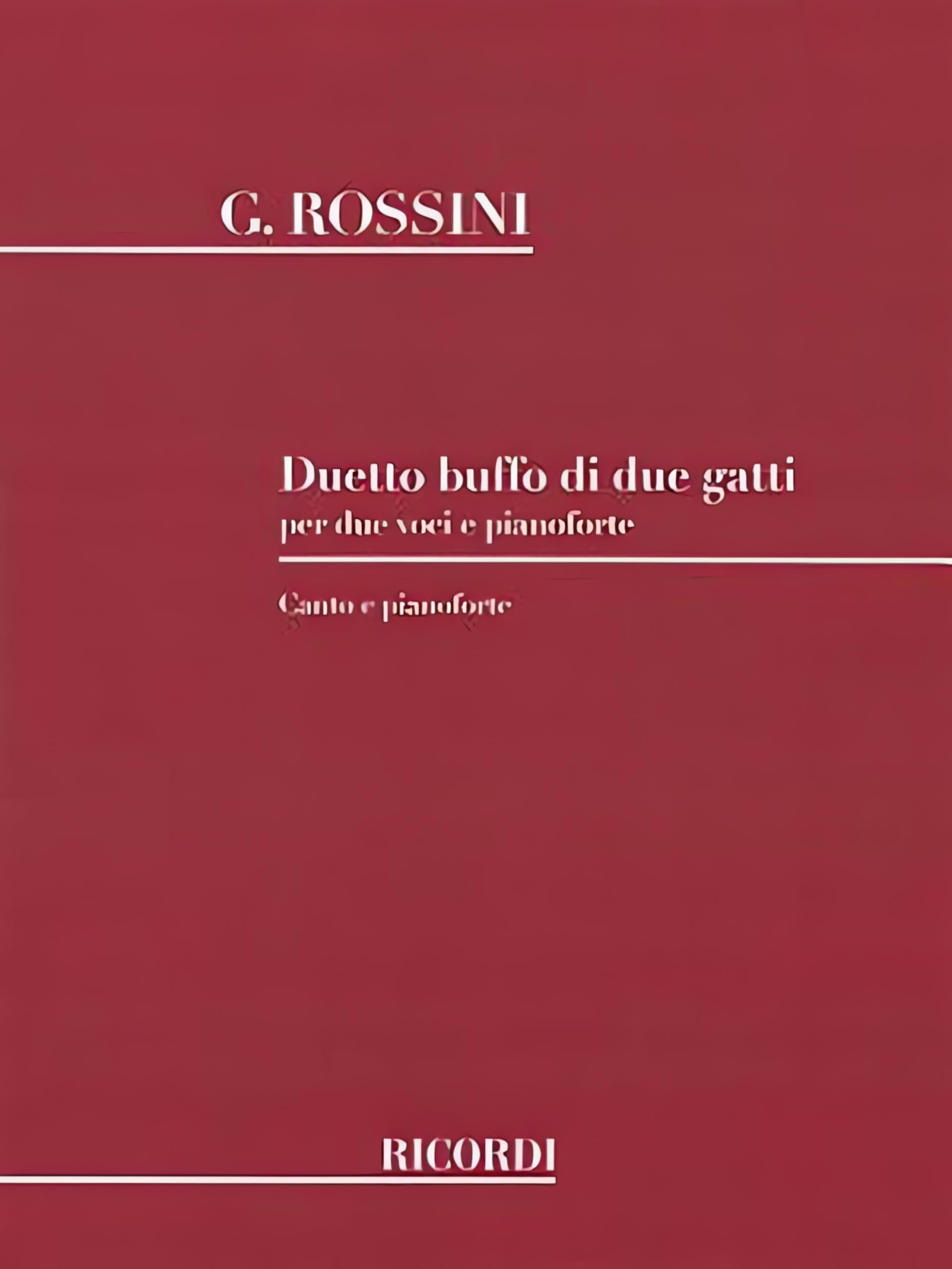 DUETTO BUFFO DI DUE GATTI CHANT book