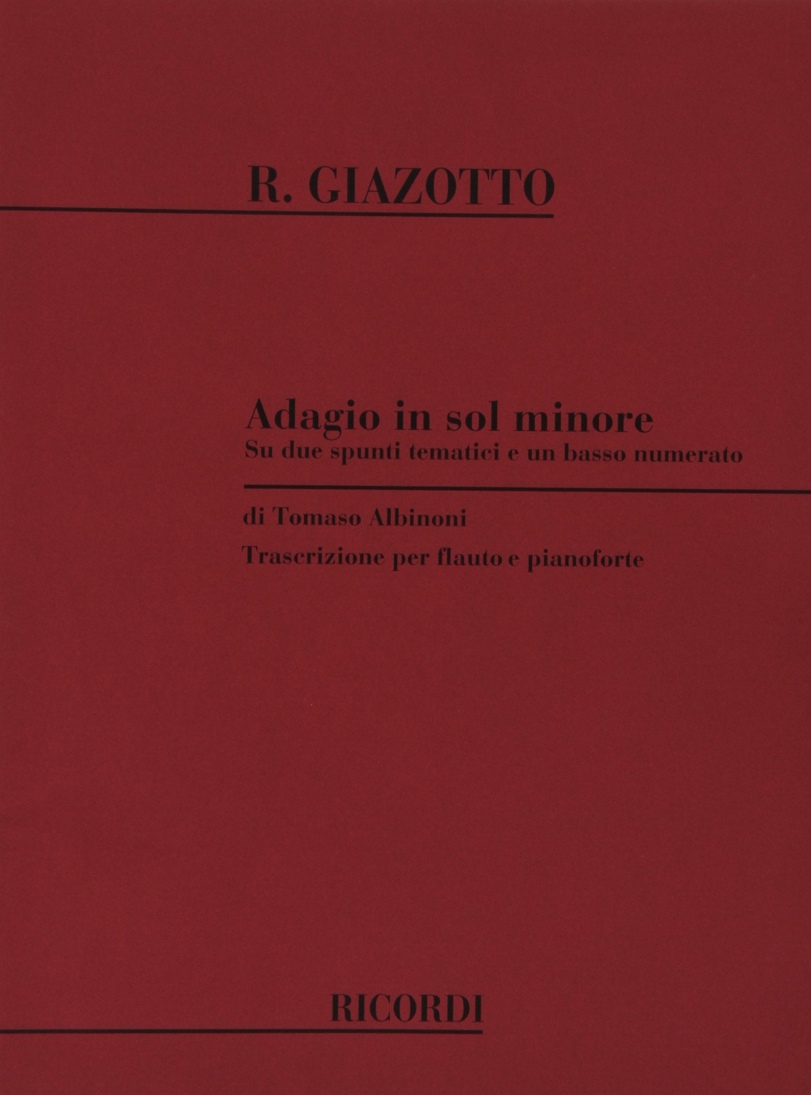 Adagio in sol minore (g minor) book