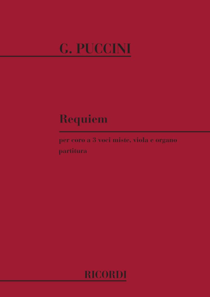 Requiem Per Coro A 3 Voci Miste, Viola E Organo book