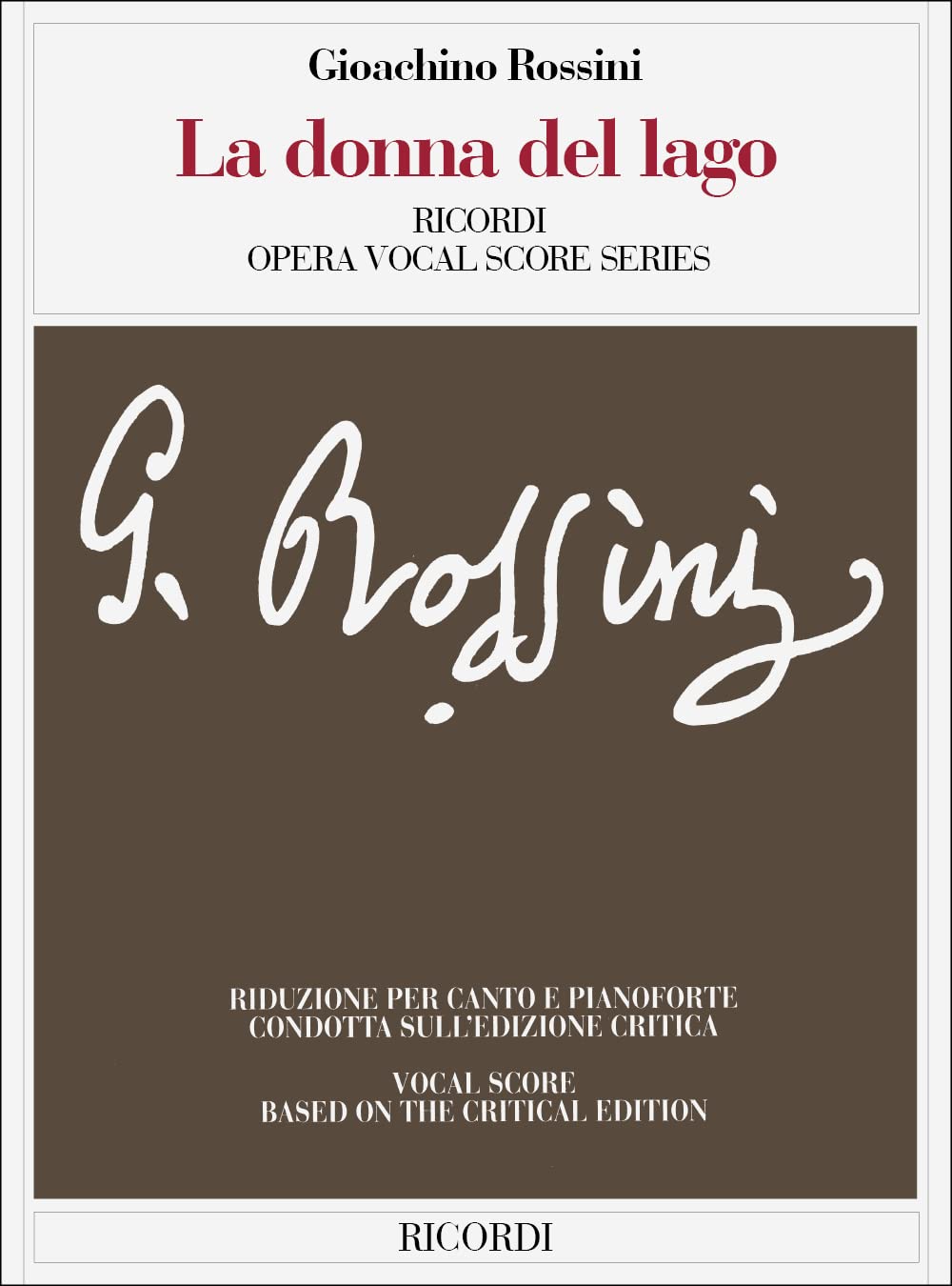La Donna Del Lago (CHANT) Sheet Music