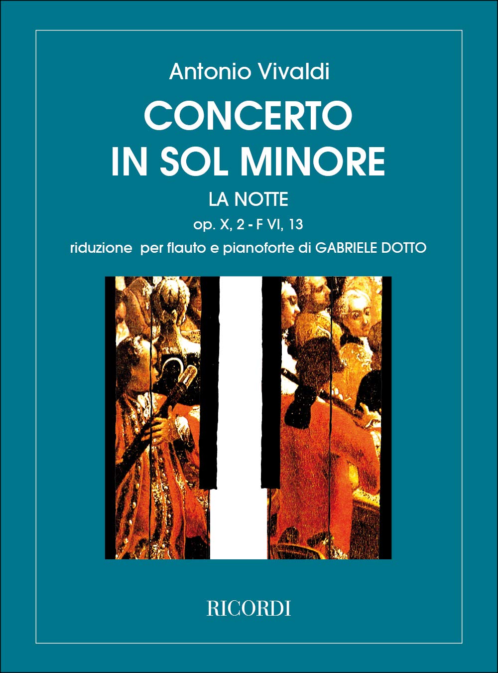 RICORDI VIVALDI A. - CONCERTO IN SOL MIN - LA NOTTE OP.X N 2 - FLUTE ET PIANO Sheet Music