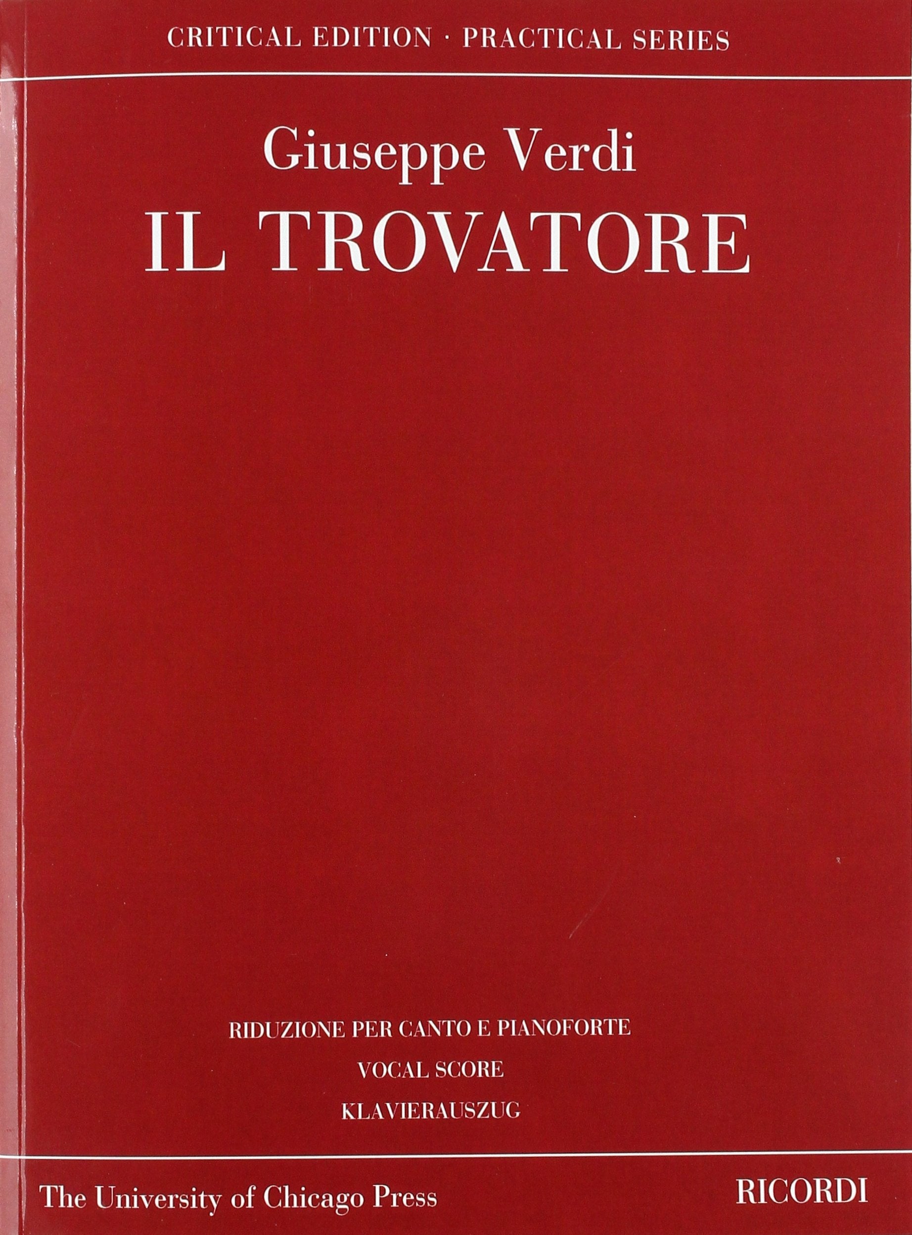 Il trovatore - A cura di D. Lawton - Riduzione per canto e pianoforte book