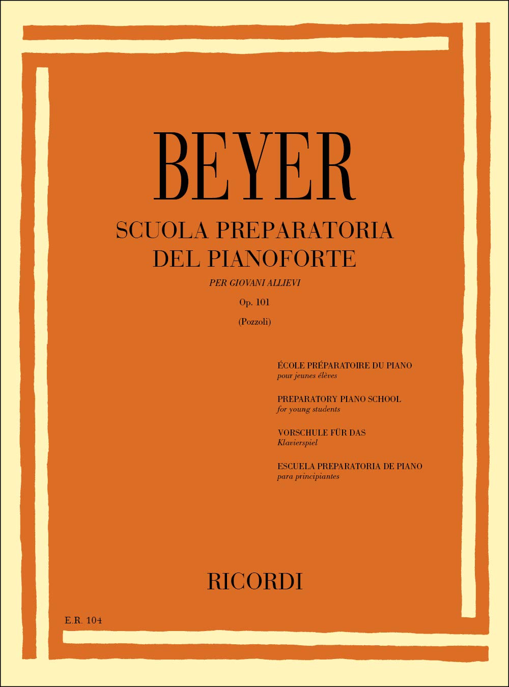 Scuola Preparatoria Del Pianoforte (Op.101-Per Giovani Allievi- Revisione Di Ettore Pozzoli) Stationery