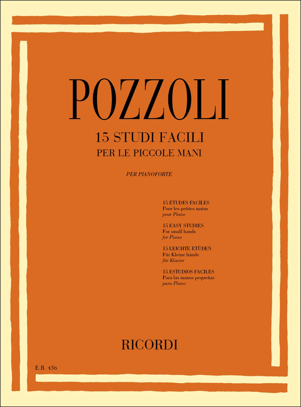 Etudes faciles pour petites mains (15) - Piano book