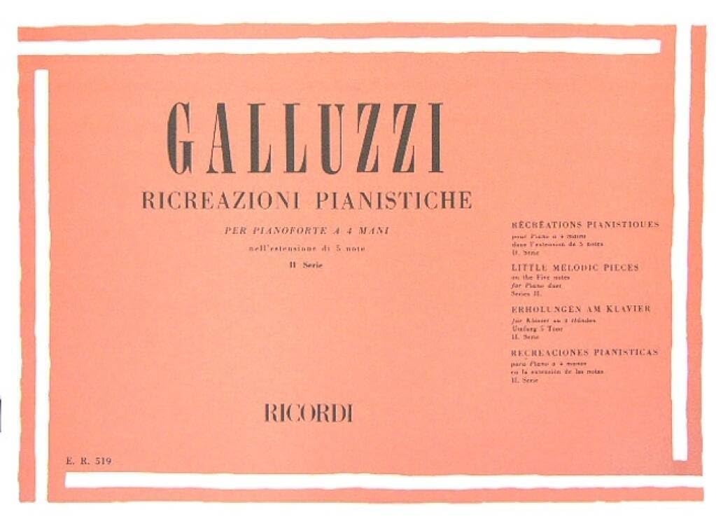 Ricreazioni Pianistiche (II Serie) (PIANO) Sheet Music