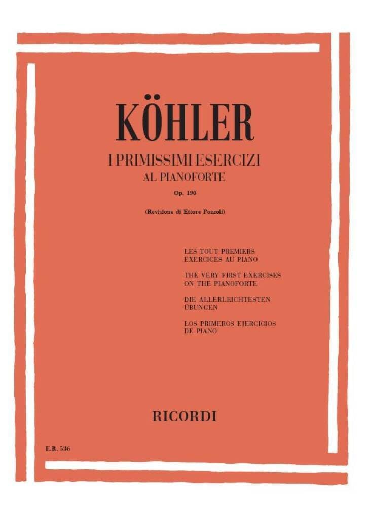 I Primissimi Esercizi Al Pianoforte Op. 190 book