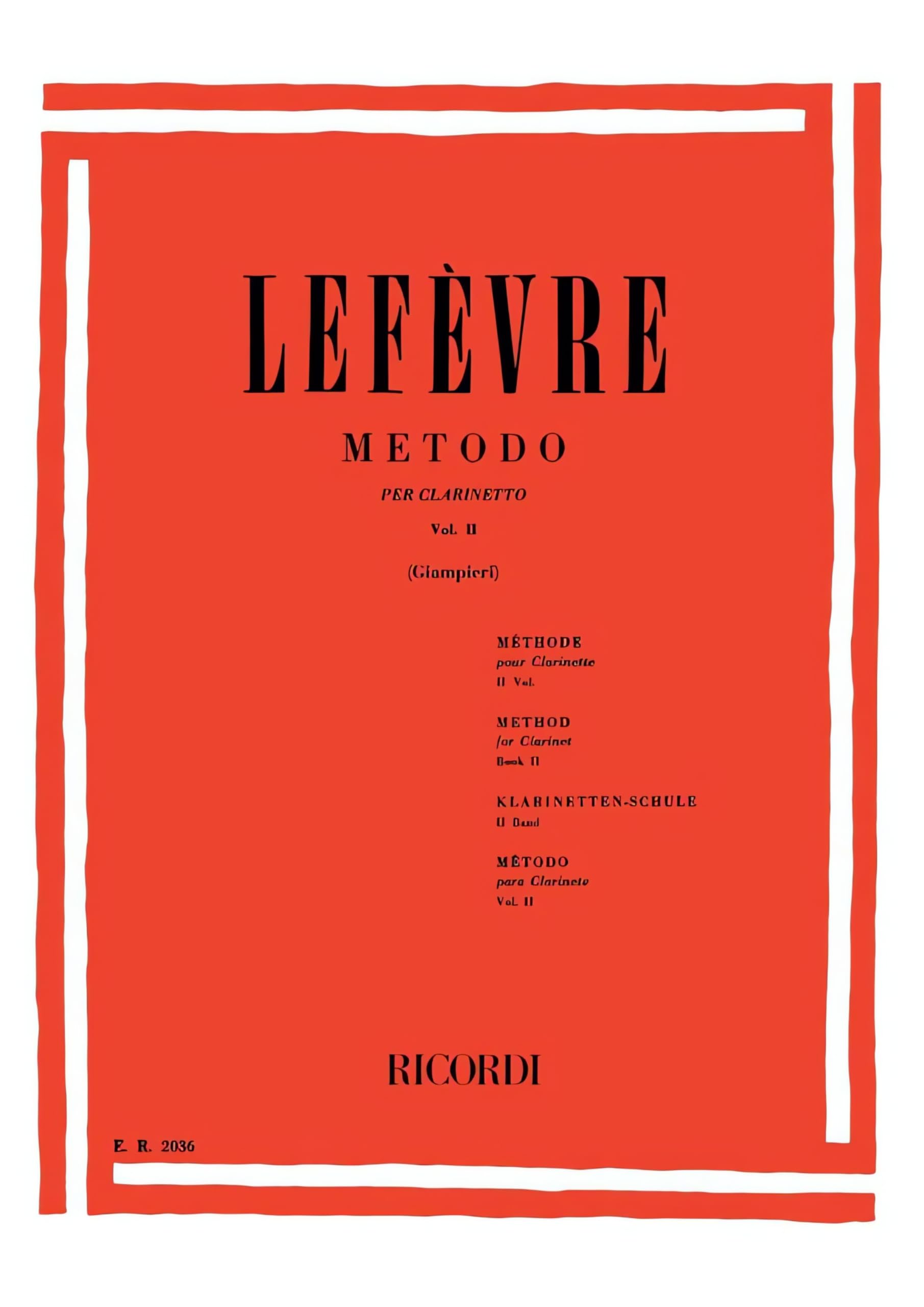 Metodo Per Clarinetto - Vol. II. Partitur (CLARINETTE) book