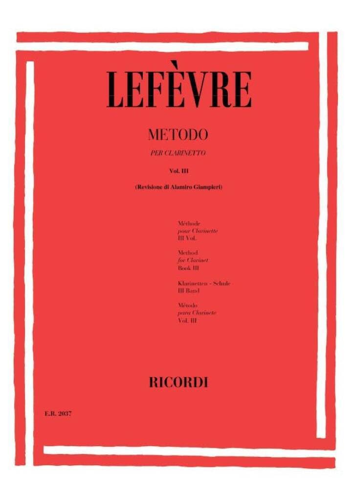 Metodo per Clarinetto - Volume III (CLARINETTE) book