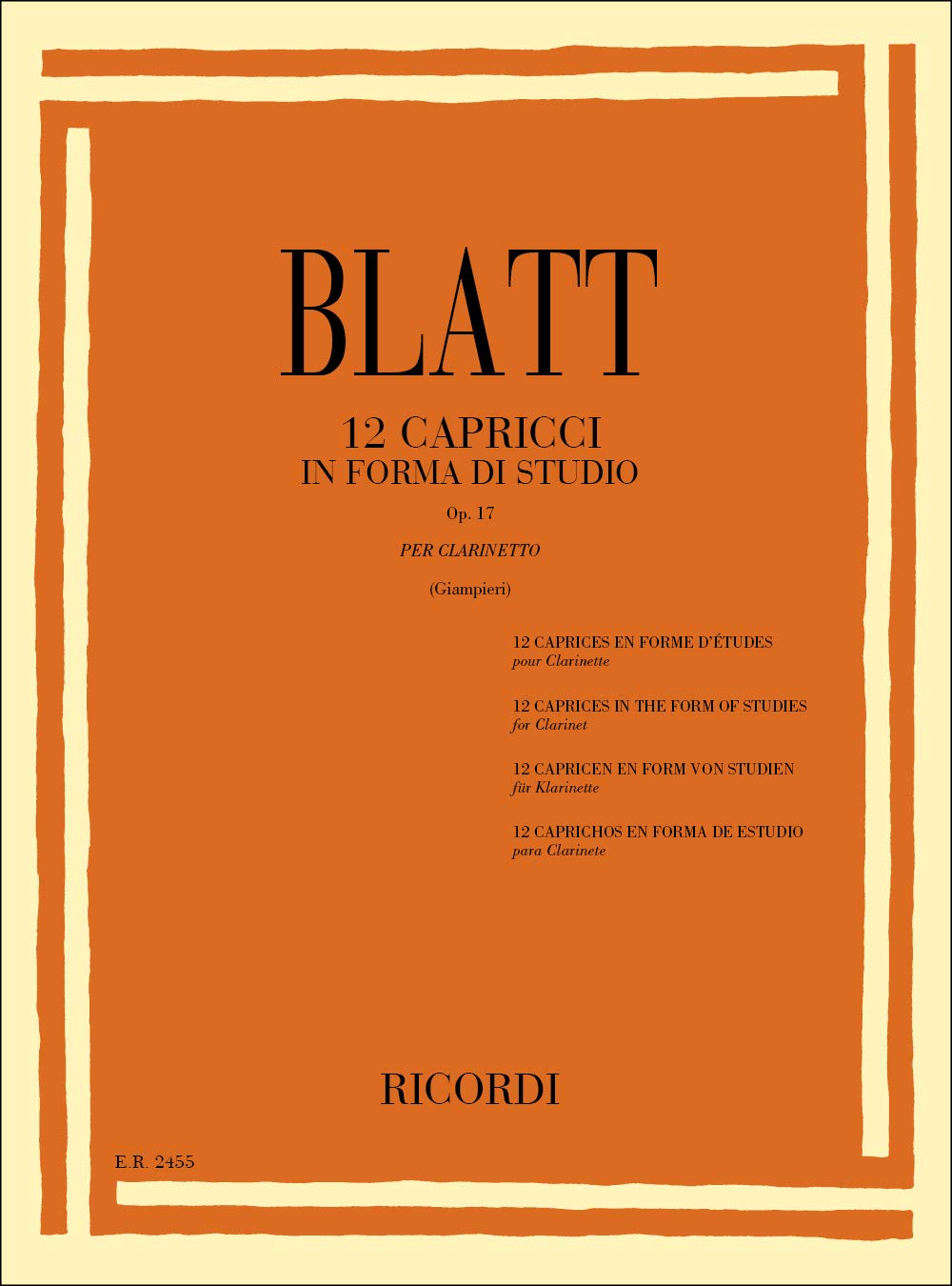12 Capricci In Forma Di Studio Op. 17 book