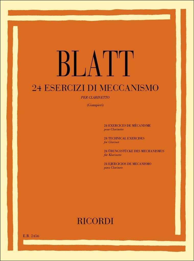 24 Esercizi Di Meccanismo (CLARINETTE) book