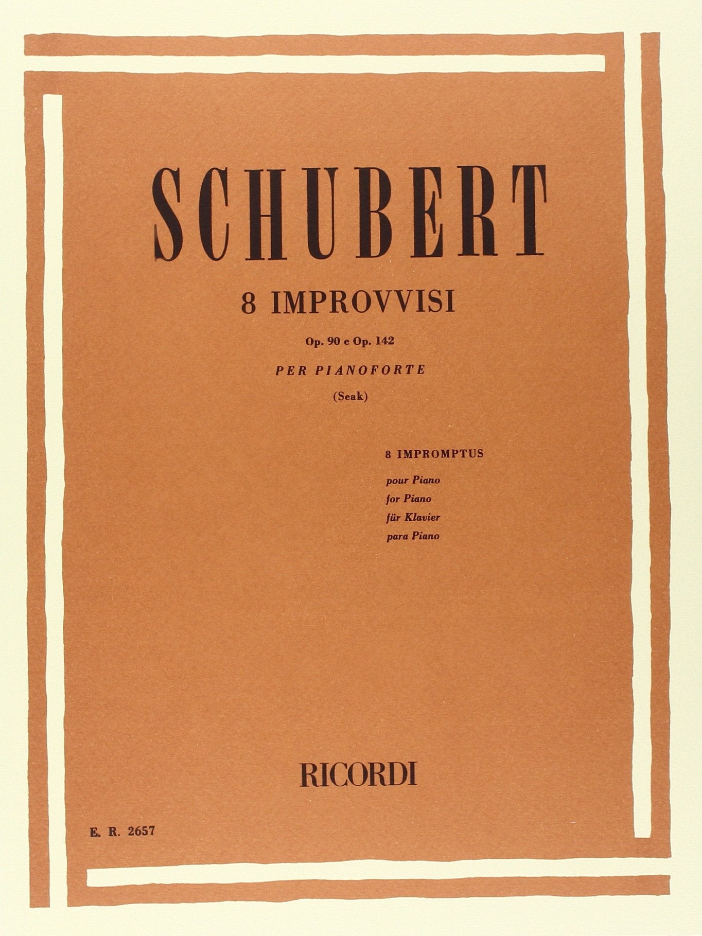 Improvvisi Op. 90 D. 899 E Op. Post. 142 D. 935 (PIANO) Books