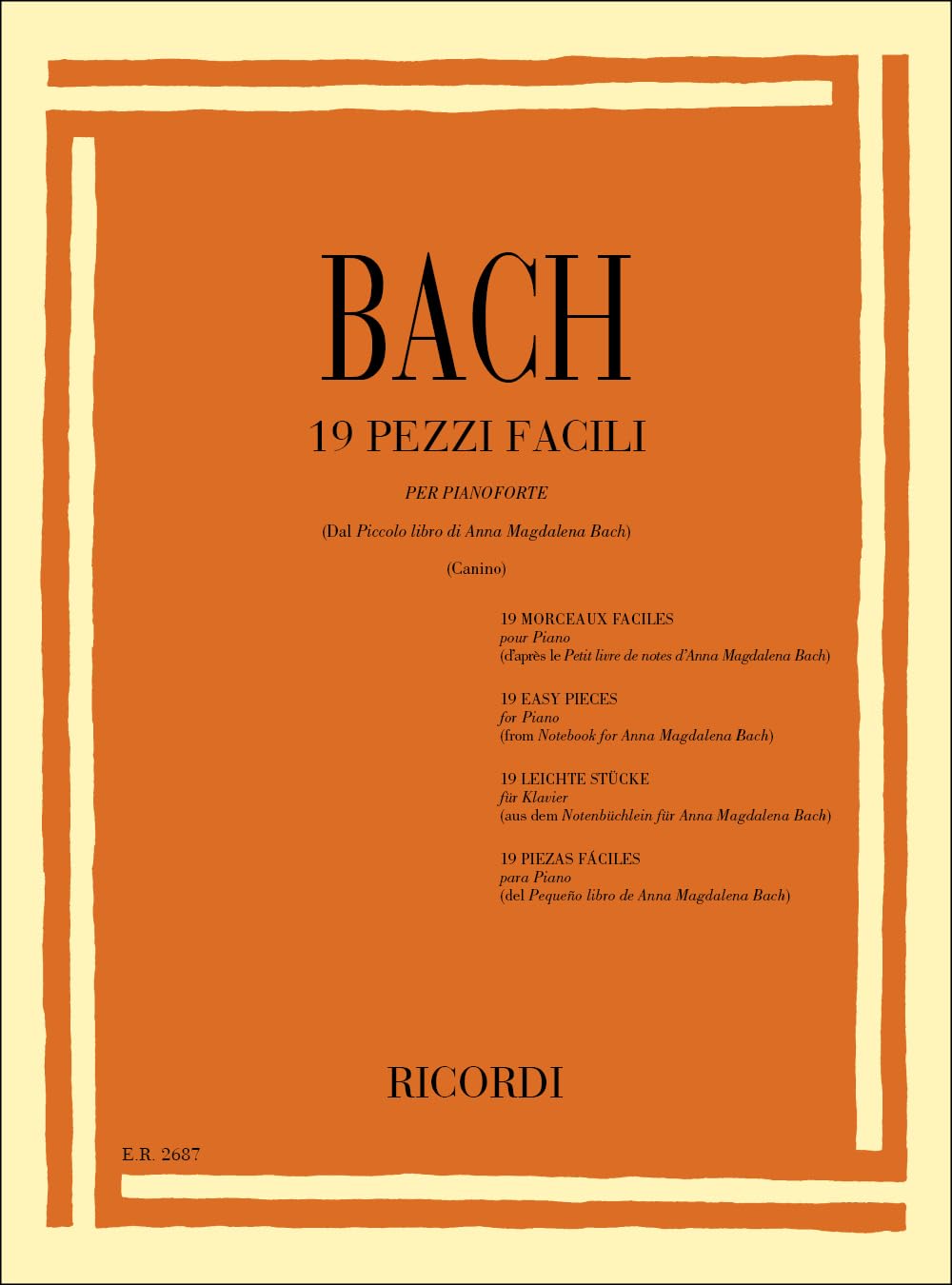 19 Pezzi Facili. Klavier Solo. Partitur (PIANO) Sheet Music