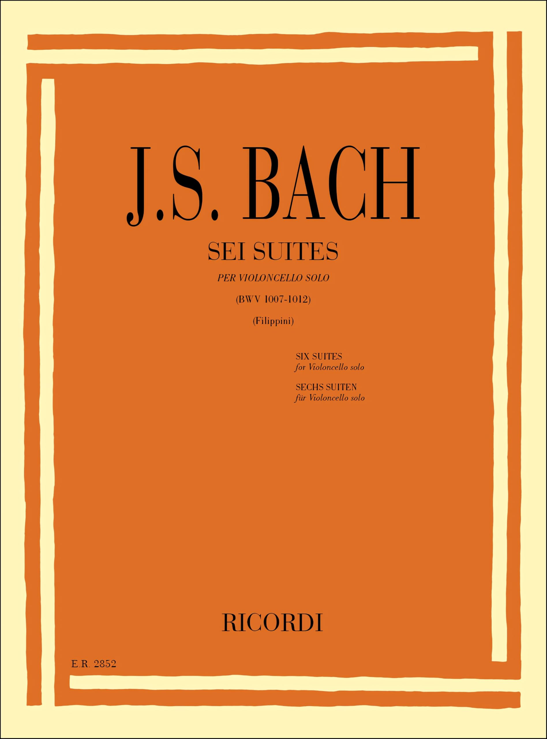 6 Suites Per Violoncello Solo Bwv 1007 - 1012 (VIOLONCELLE) Books