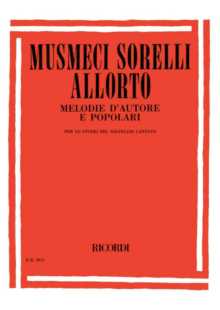 Melodie D'Autore E Popolari Per Lo Studio Del book