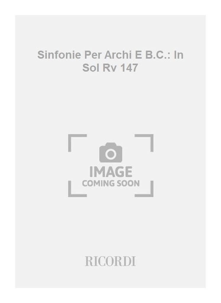 Sinfonie Per Archi E B.C.: In Sol Rv 147 book