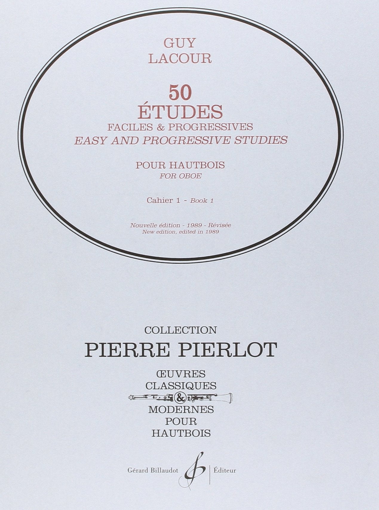 50 Etudes Faciles et Progressives Volume 1 - Hautbois book