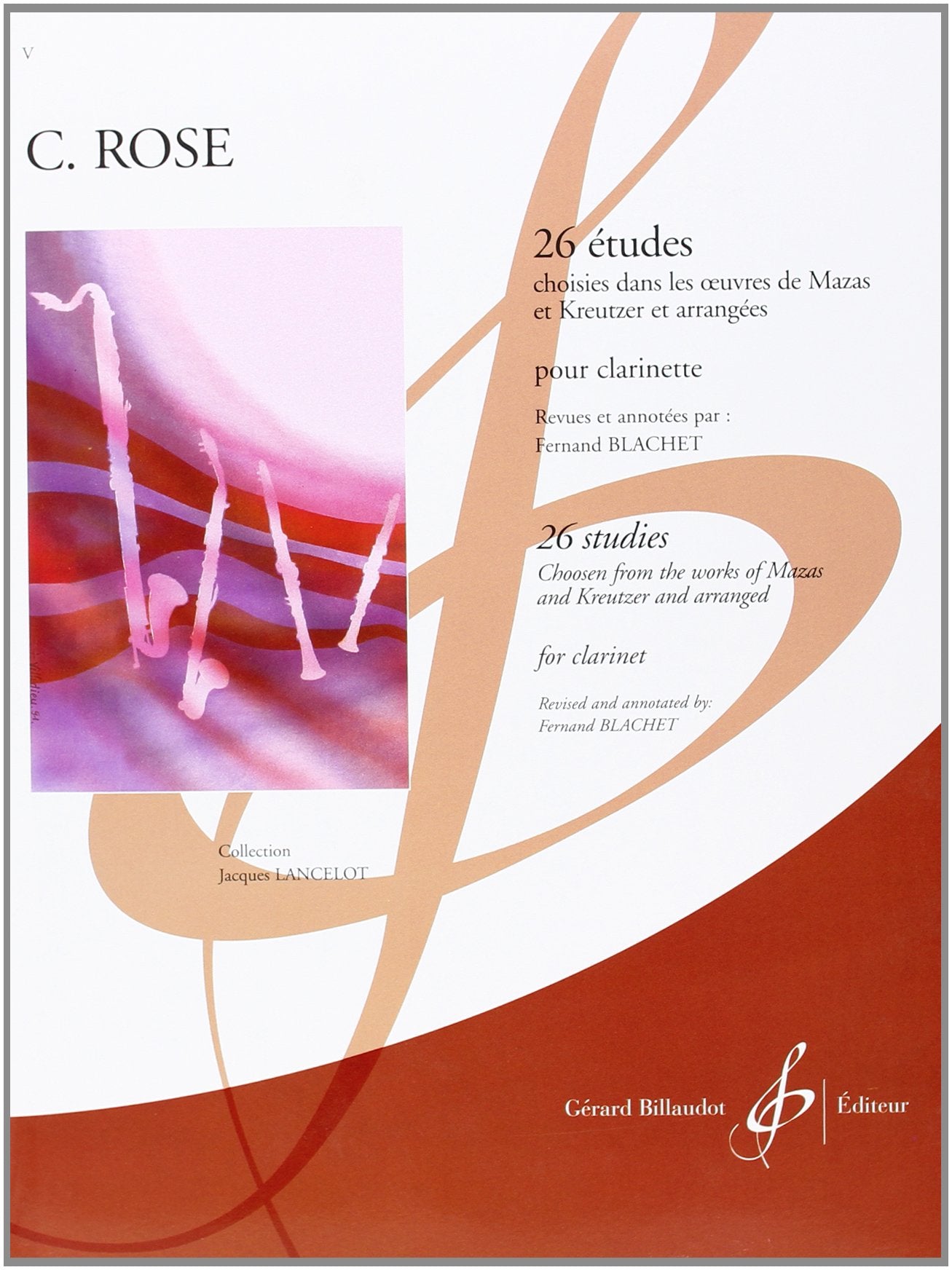 26 Etudes pour clarinette choisies dans les oeuvres de Mazas et Kreutzer et arrangées book
