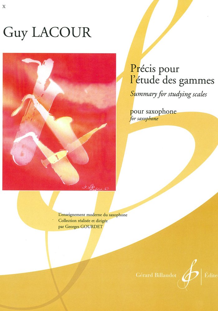 Precis pour l'Etude des Gammes pour saxophone book