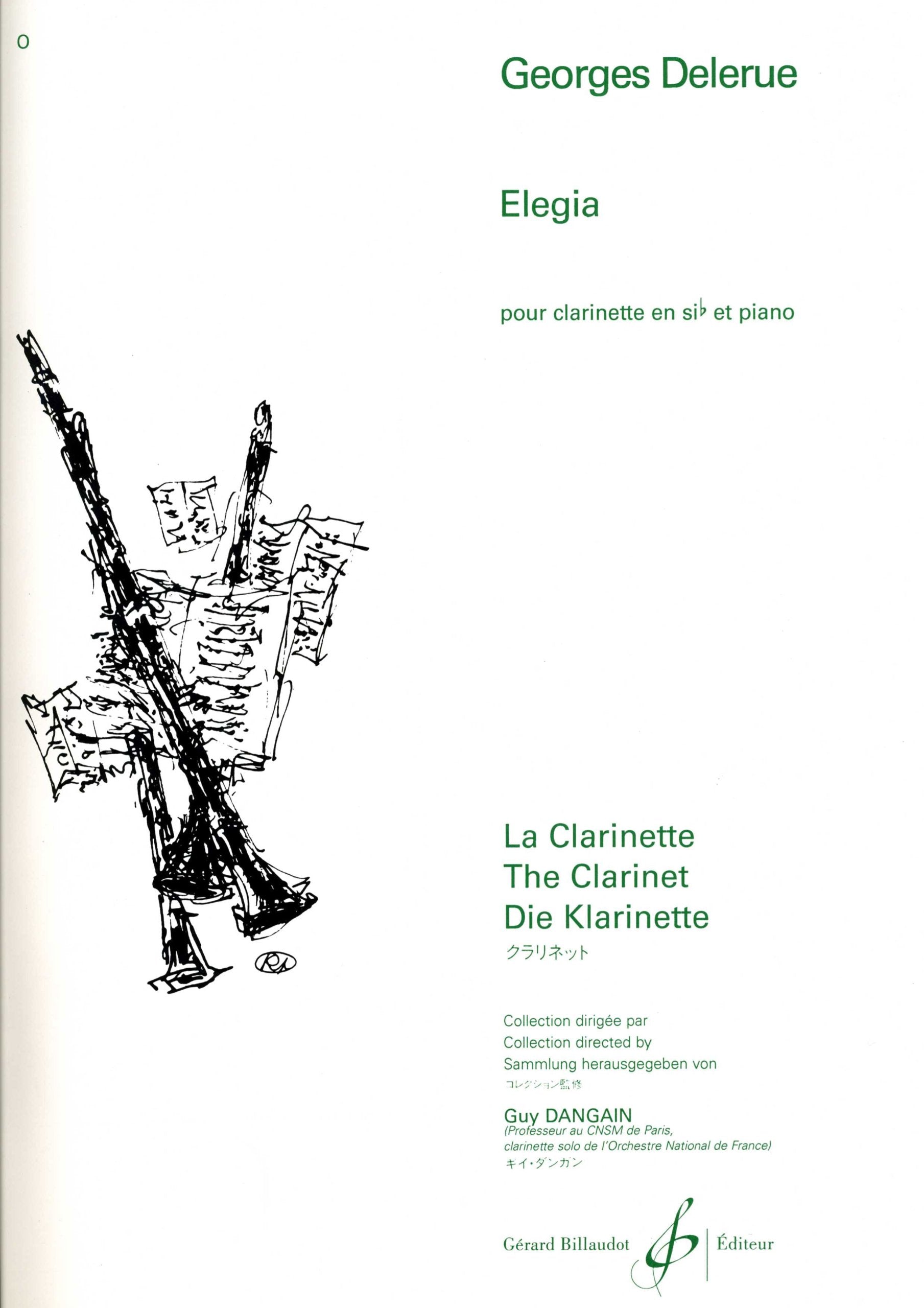 Elegia pour clarinette et piano book