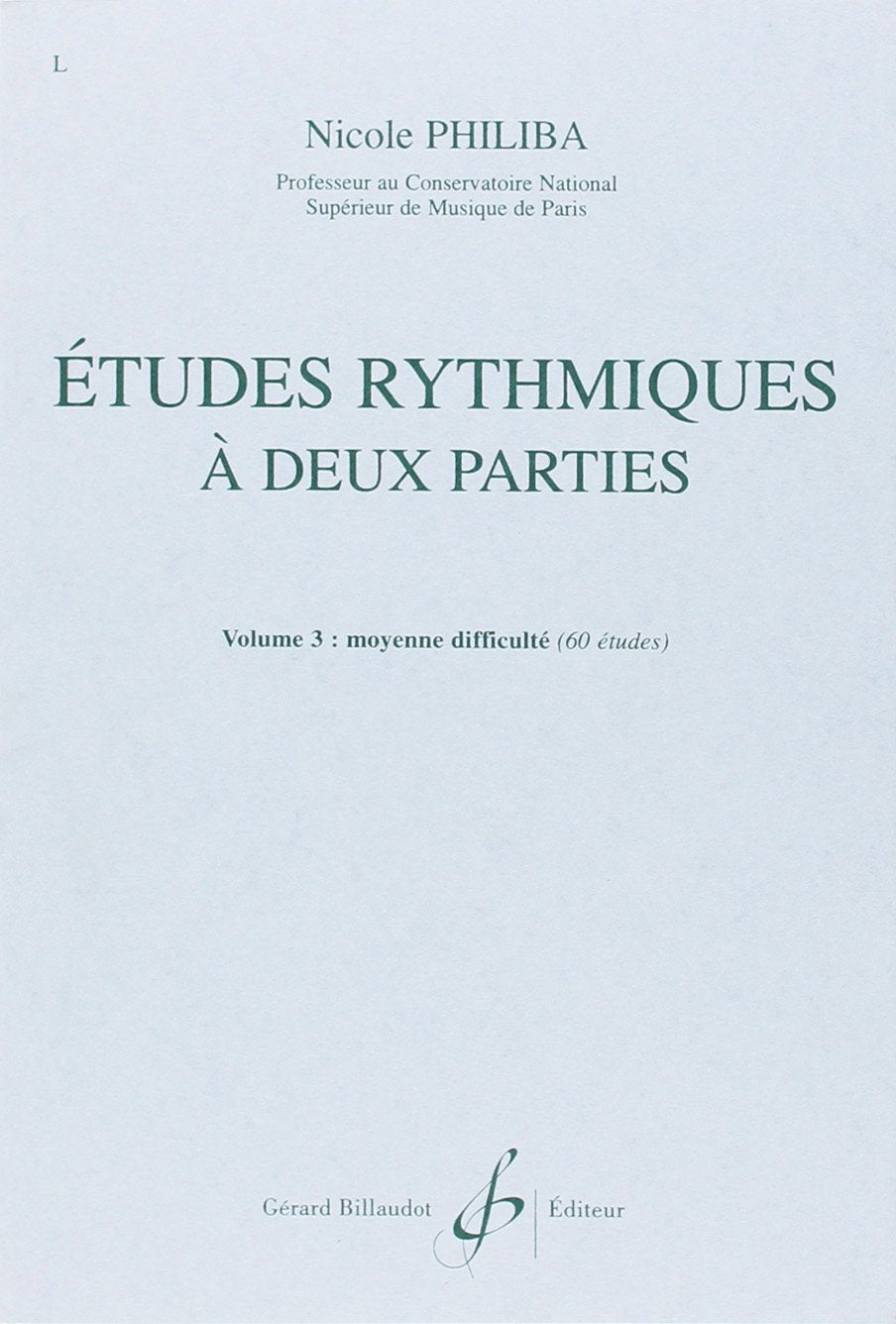 60 Etudes Rythmiques a 2 Parties Volume 3 Sheet Music