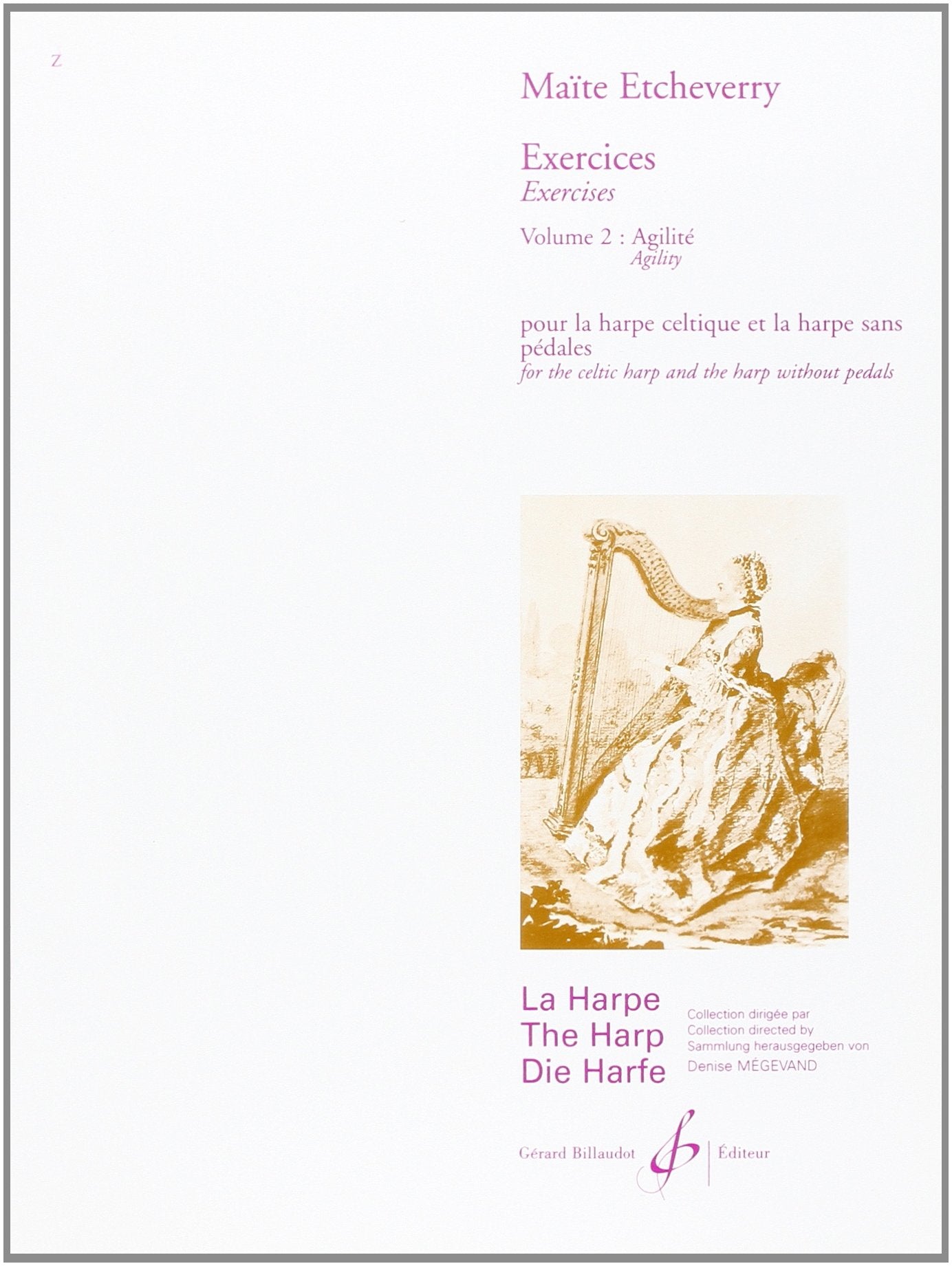 Exercices : pour la harpe celtique et la harpe sans pédales, Vol 2, Agilité book
