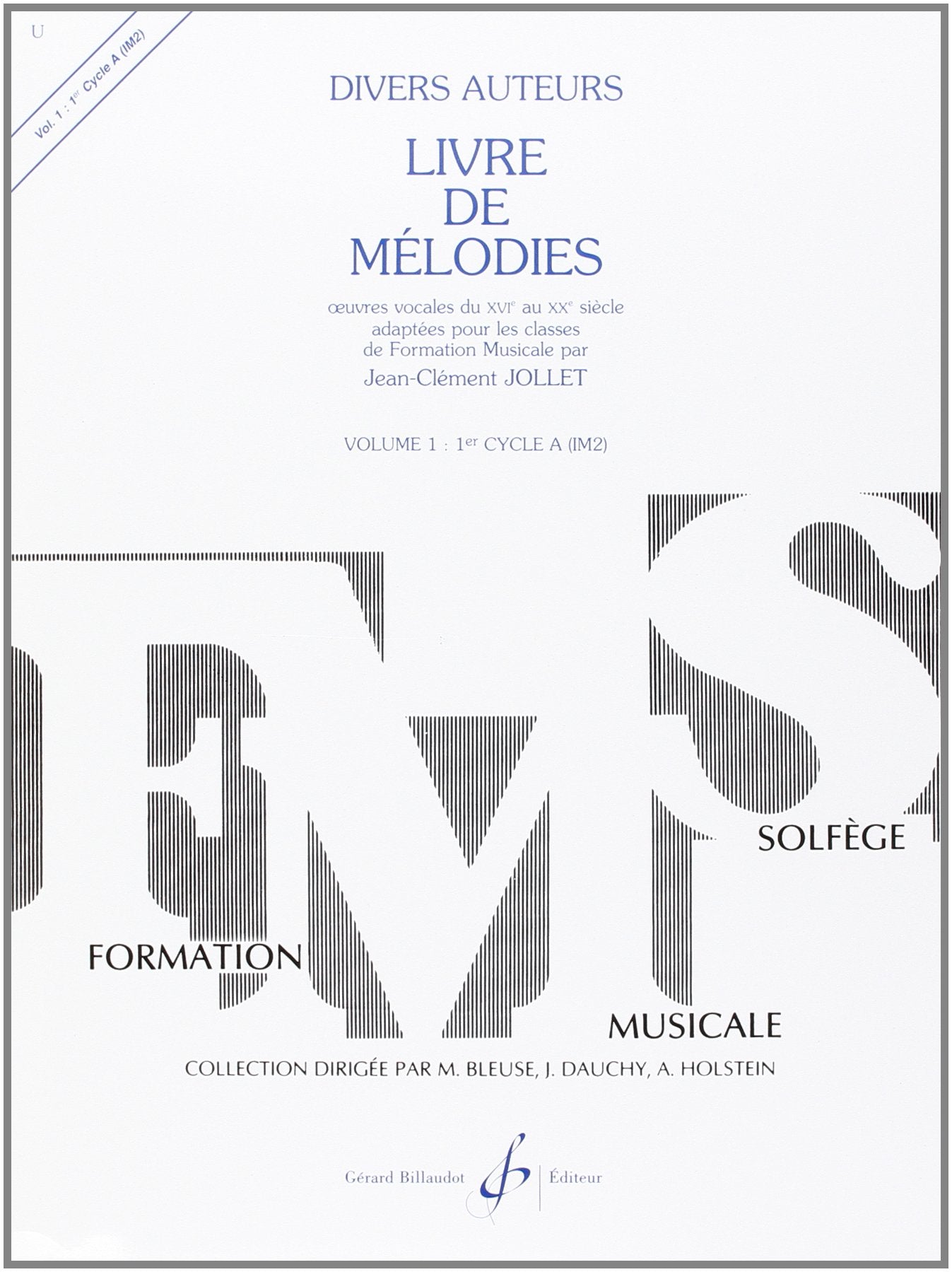 Livre de Melodies Volume 1 book