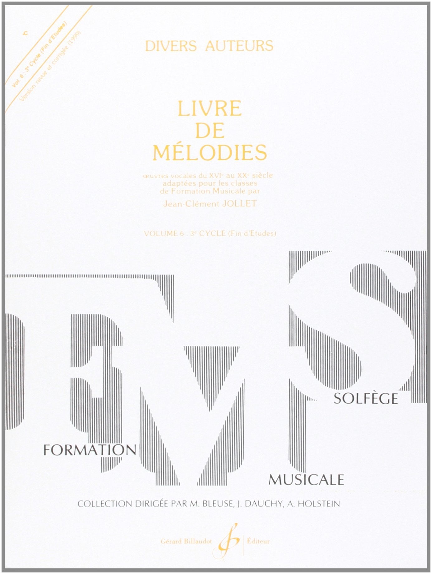 Livre de Melodies Volume 6 book