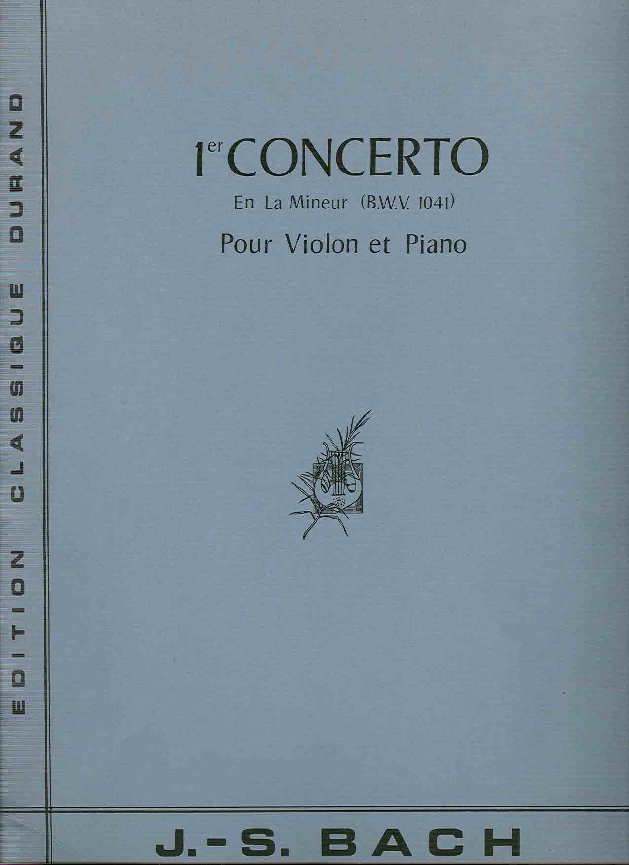 Concerto La Min N 1 Bwv 1041 Violon-Piano Sheet Music