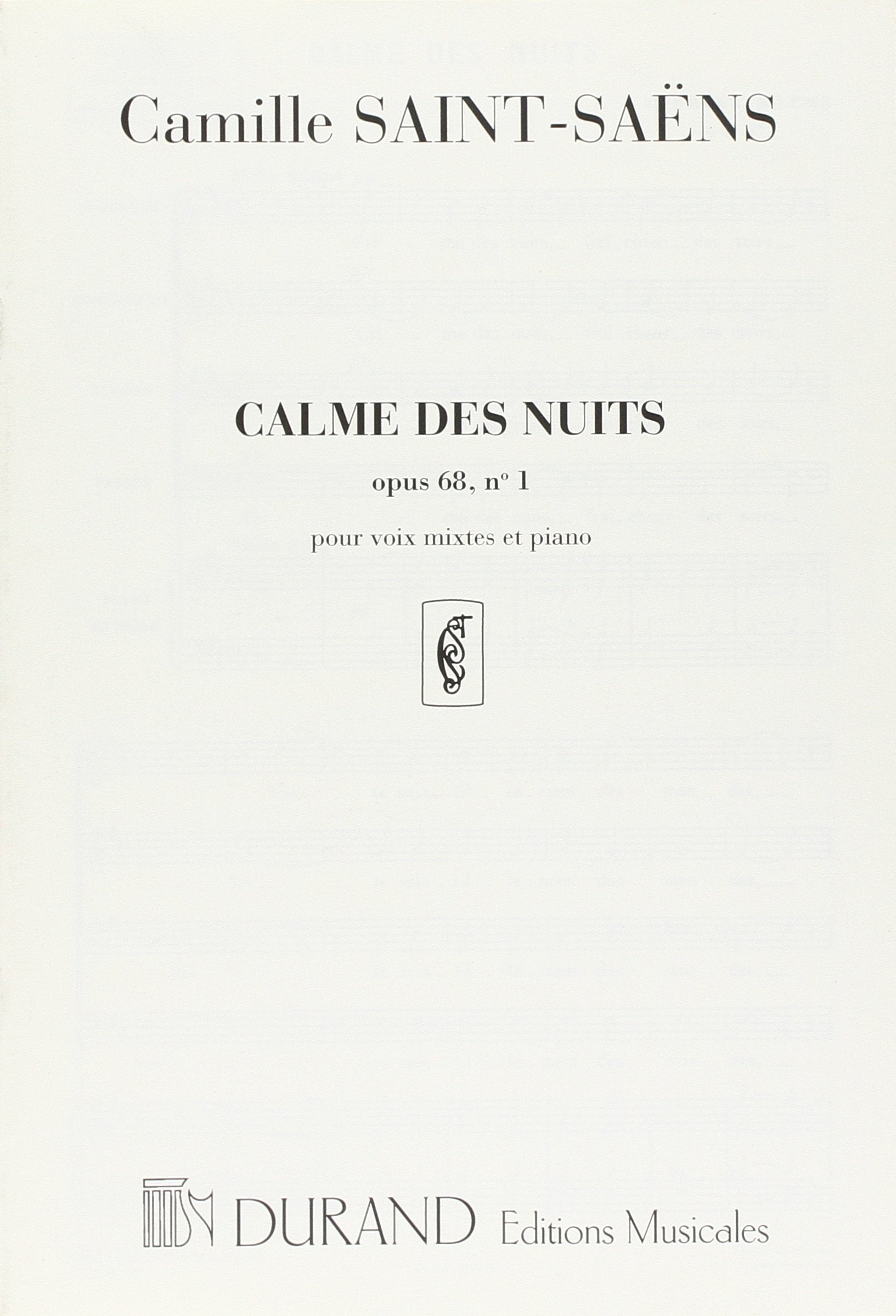 Calme Des Nuits Op 68 N 1 book