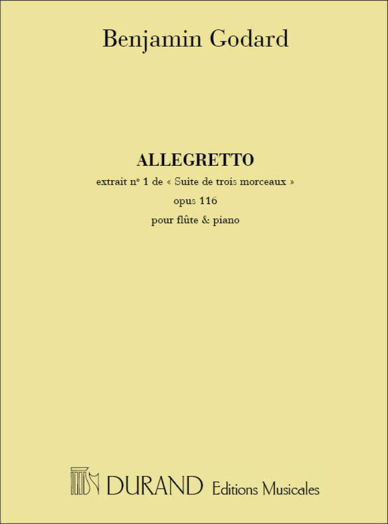 SUITE DE TROIS MORCEAUX - ALLEGRETTO NO. 1 OP. 116 FLUTE TRAVERSIERE book