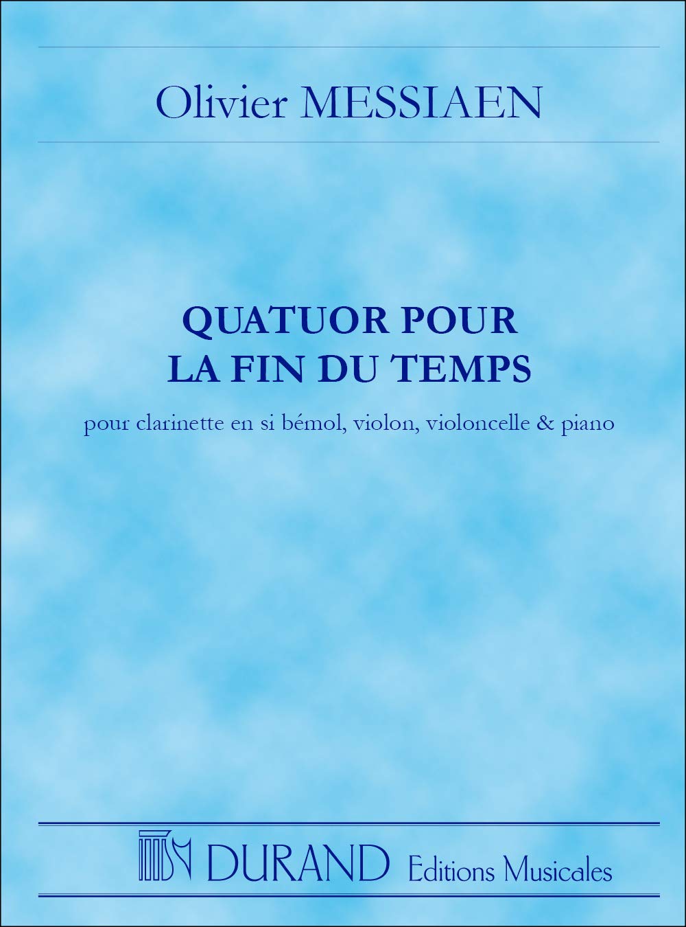 Quatuor pour la fin des temps (Vl/Vc/Clar/Po) - Cond.Poche book