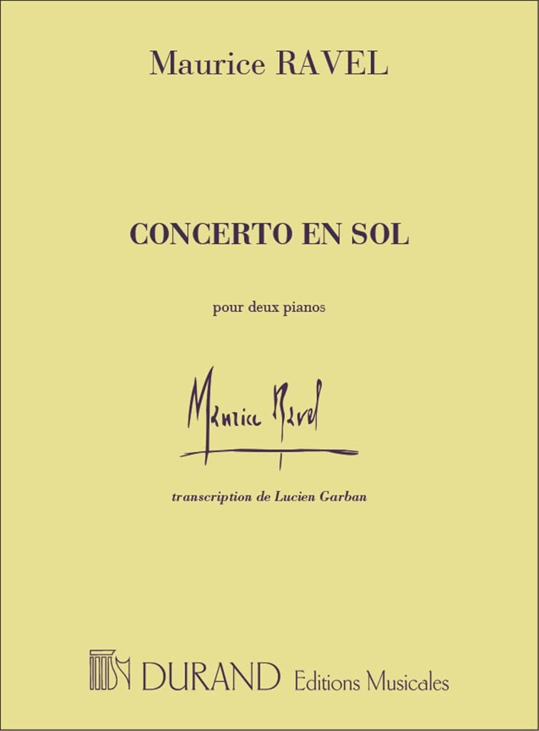 Cto en sol (Piano/Orch.) - Pianos (2) book