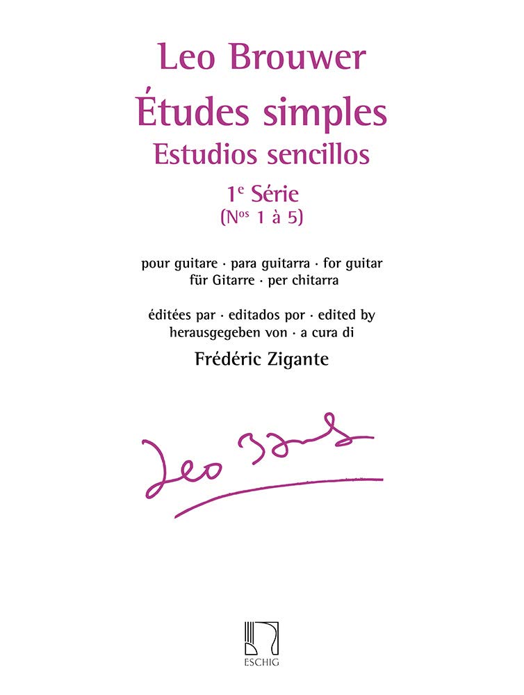 Études simples - Estudios sencillos (Série 1). Solo pour Guitare. Sheet Music