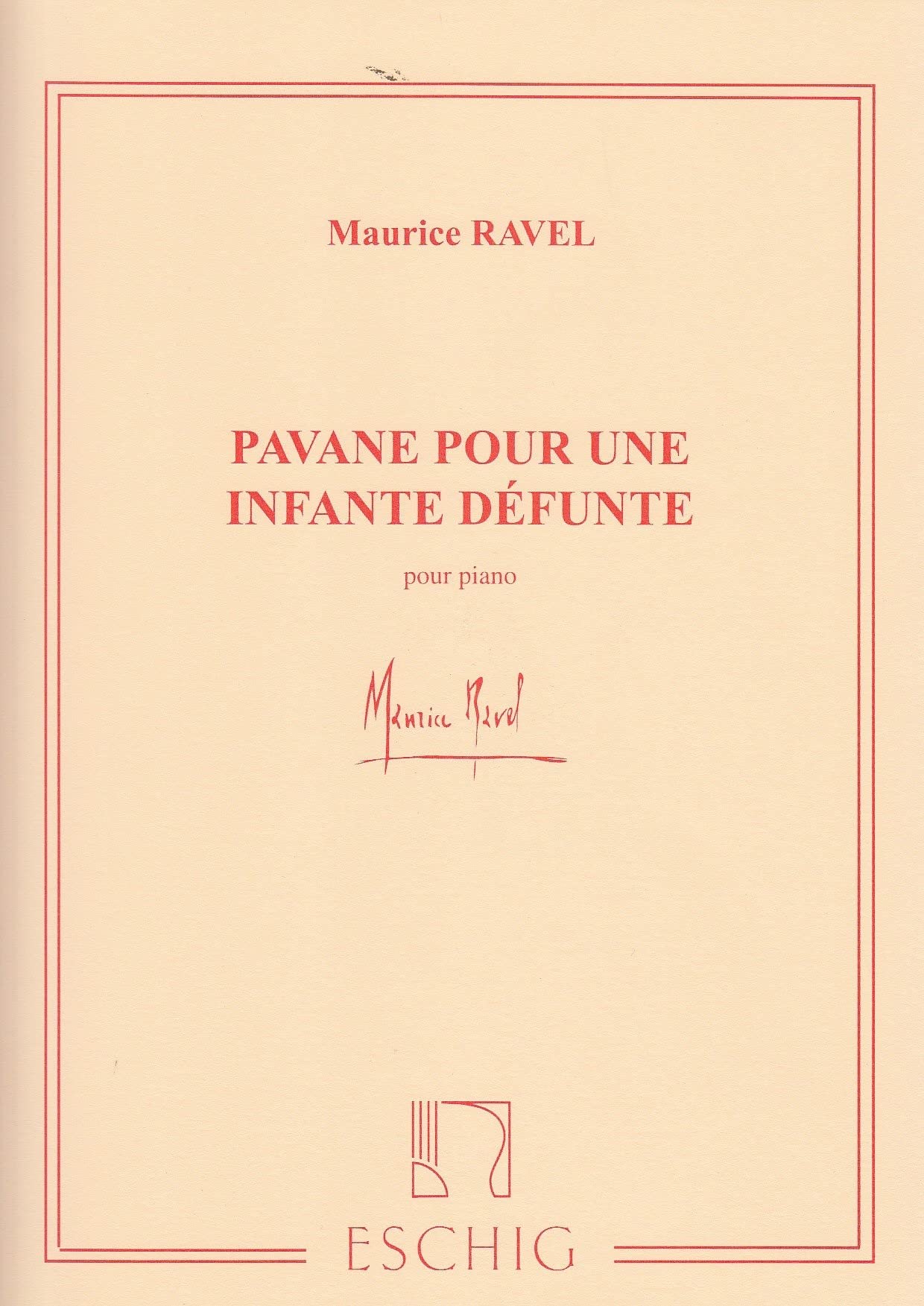 Pavane pour une infante défunte - Piano book