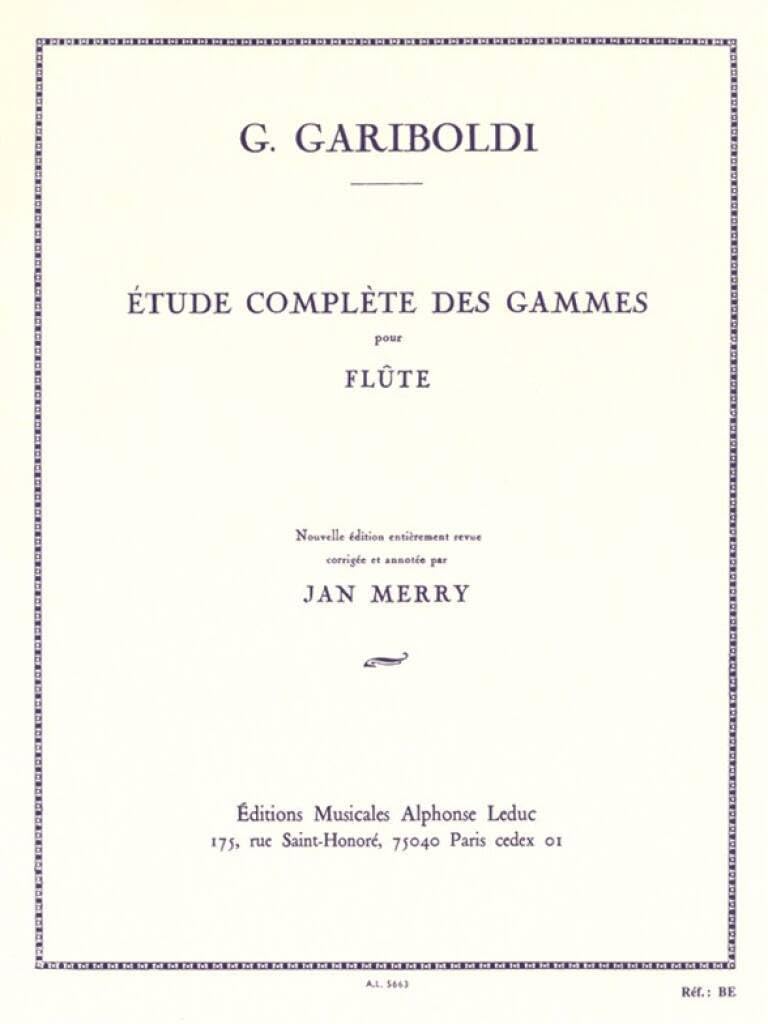 ETUDE COMPLETE DES GAMMES FLUTE Sheet Music