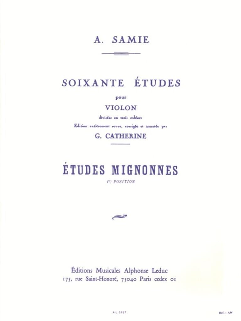 60 ETUDES POUR VIOLON VOLUME 1:ETUDES MIGNONNES OP31 Sheet Music