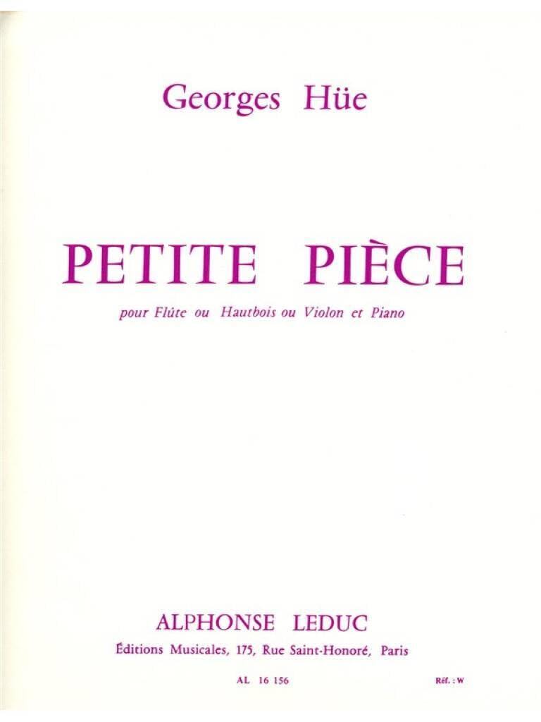 PETITE PIECE FLUTE(OU VIOLON OU HAUTBOIS)ET PIANO book